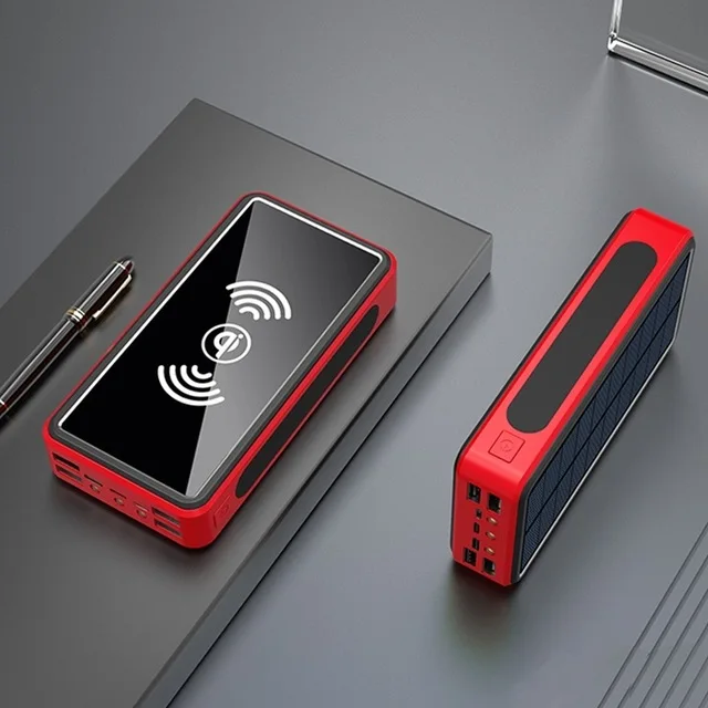 30000mah solar wireless power bank phone charger portable outdoor travel emergency charger powerbank for xiaomi samsung iphone free global shipping