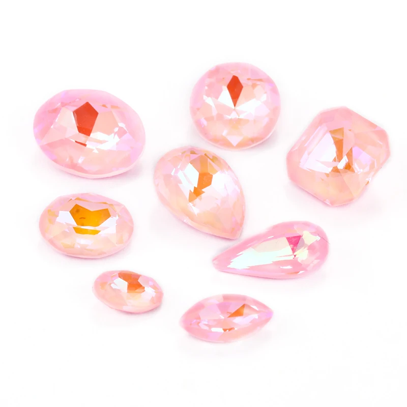 Высокое качество Стразы 50 шт./упак. пионтбек K9 хрустальный клей на светильник для