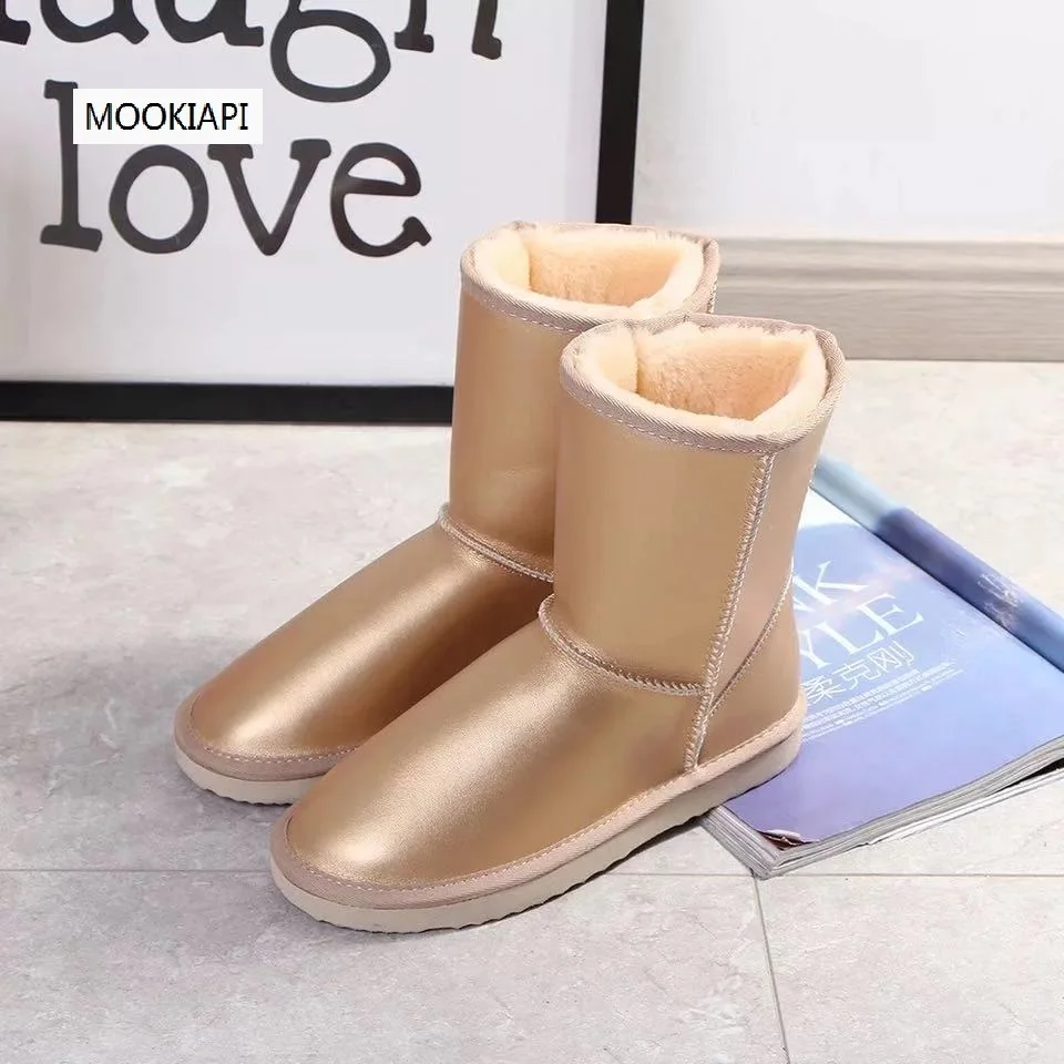 Сапоги для снежной погоды австралийского бренда 2020 Натуральная Воловья кожа