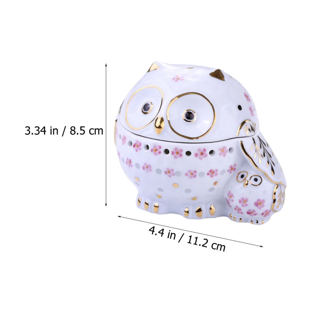 

1pc Candle Aroma Stove Decorative Mini Owl Aroma Furnace Desktop Adornment