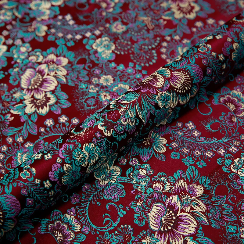Жаккардовая ткань для одежды с узором из парчи атласная дизайнерская Ткань шитья