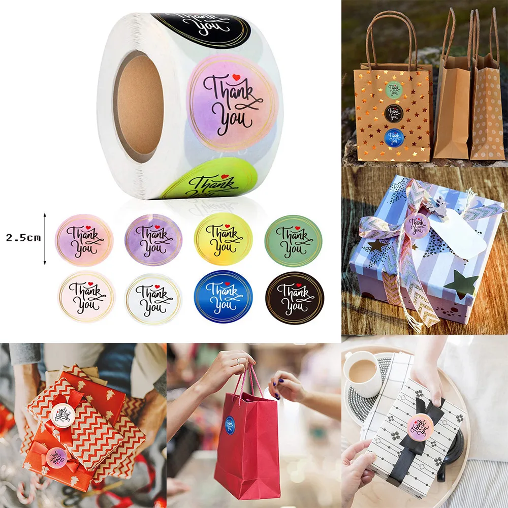 

Sticker Seal Party For Wedding Packaging Offer Gift Thank 500pcs/roll Stickers