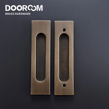 Dooroom Brass Sliding Door Handles Modern American Push Pull Hidden Pulls Interior Living Room Bathroom Balcony Kichen Keyless