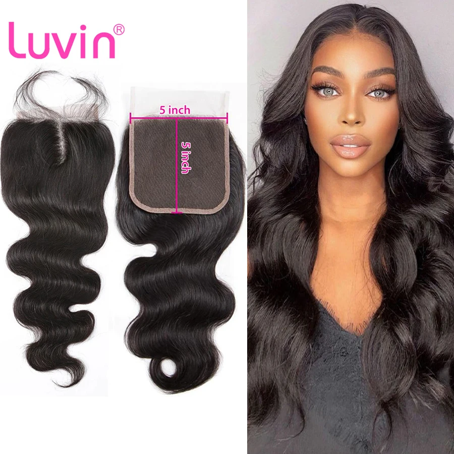 Luvin hair 6x6 4x4 кружевная Фронтальная застежка с детскими волосами 5x5 HD Прозрачная