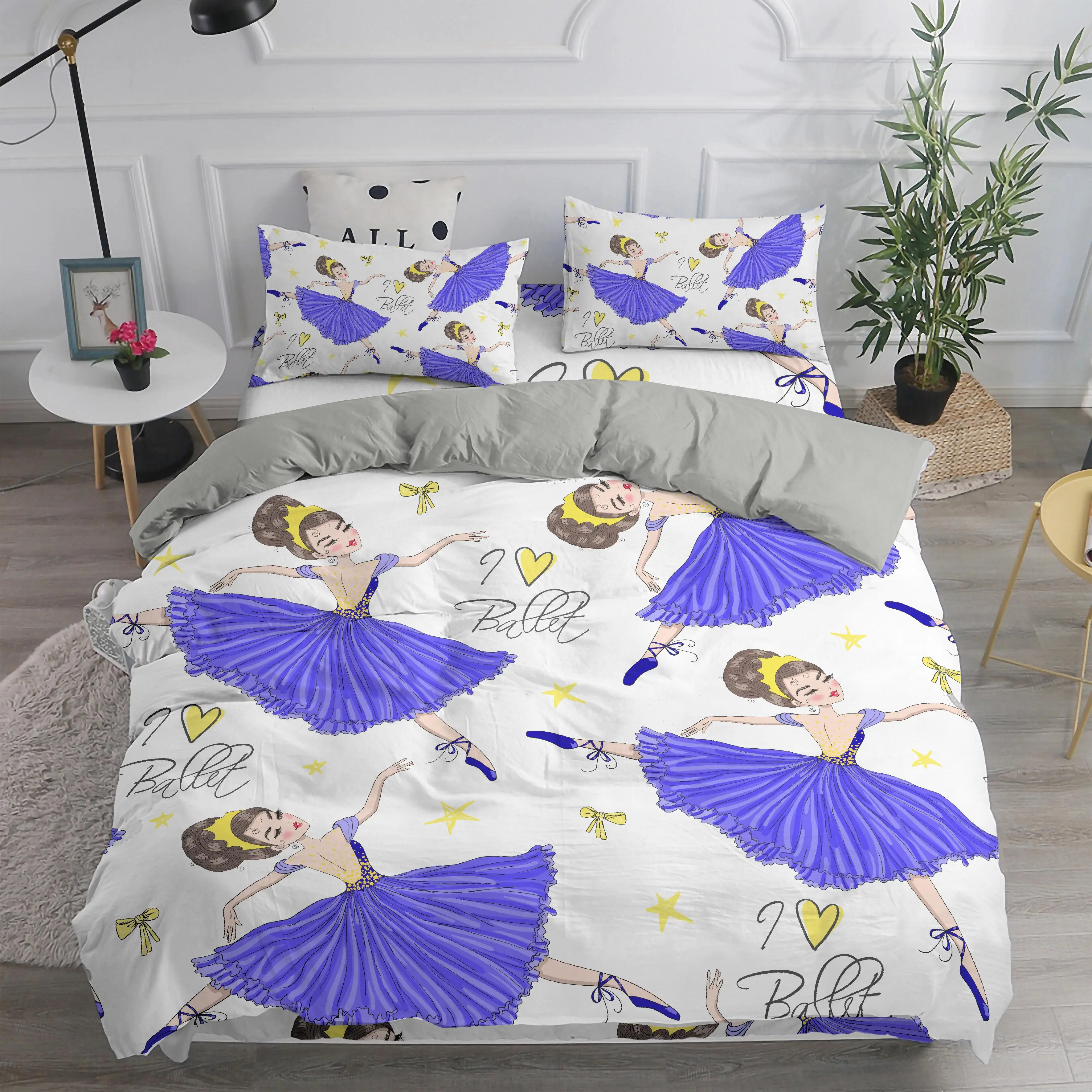 

Ballet Girls Bedding Set Dancer Cartoon Cute Luxury 3d Duvet Cover Set Comforter Bed Linen Twin Queen King Single Size Dropship