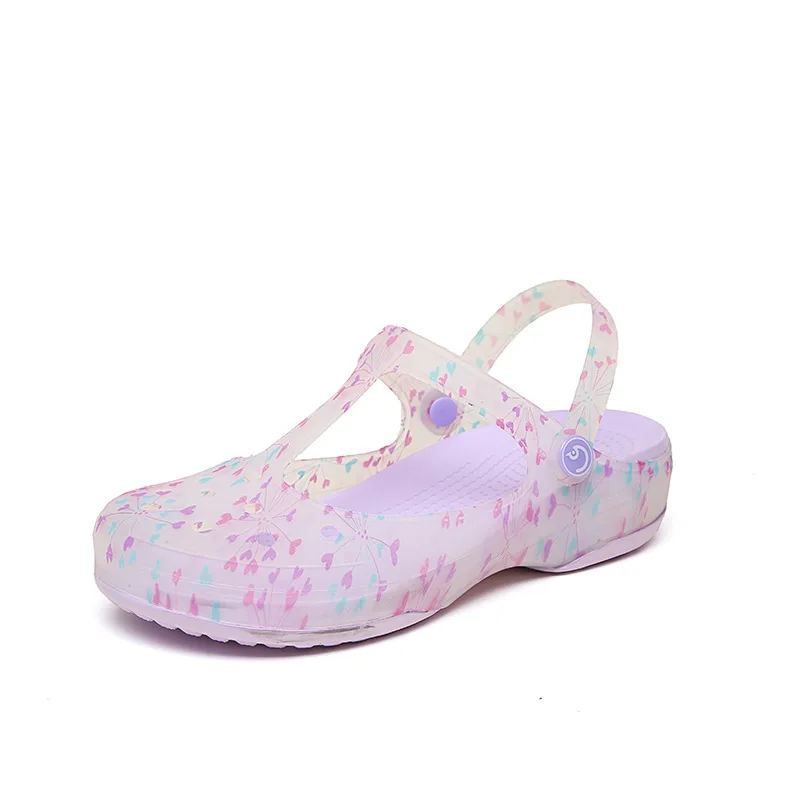 

2021 summer new shoes women's thick light beach sandals fashion printed sandals