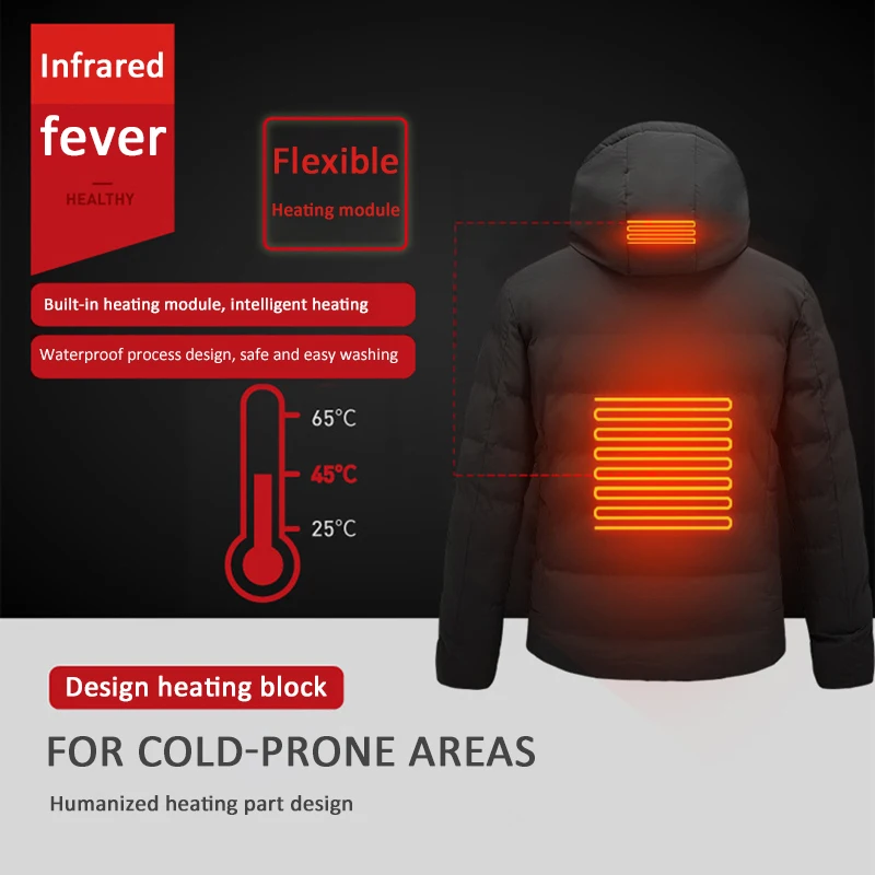 

Жилет с подогревом для мужчин и женщин, куртки с USB-зарядкой, тепловая Водонепроницаемая дышащая одежда, зимнее снаряжение для активного отд...