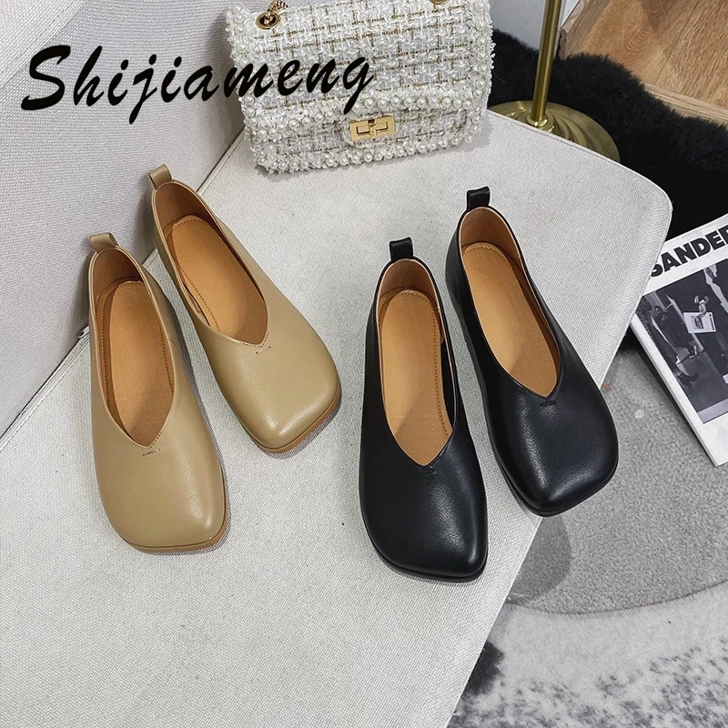 

Новый Мюллера неглубокие женские туфли-лодочки на шпильке для apple головка с v-образным вырезом; С мягкой подошвой бабушкины туфли обувь Lefu в ...