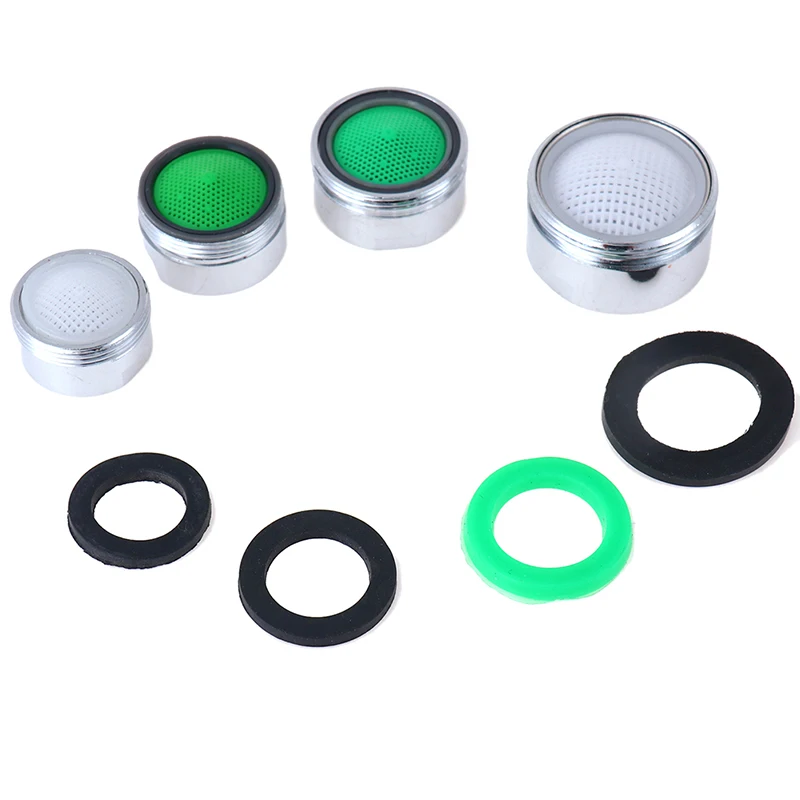 

Water Filter Adapter Silver Water Saving Faucet Tap Aerator Water Purifier Filter Nozzle With Rubber Washer Kitchen Accessories
