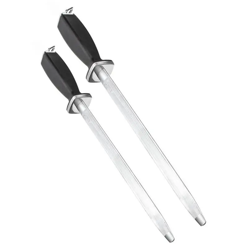 

12'' Professional Chef Knife Sharpener Rod Diamond Sharpening Stick Honing Steel P9YB