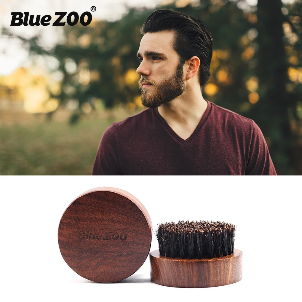 

Bluezoo men's retro oil head wide tooth comb beard template comb styling hair brush, beard oil comb men's styling tool Tools
