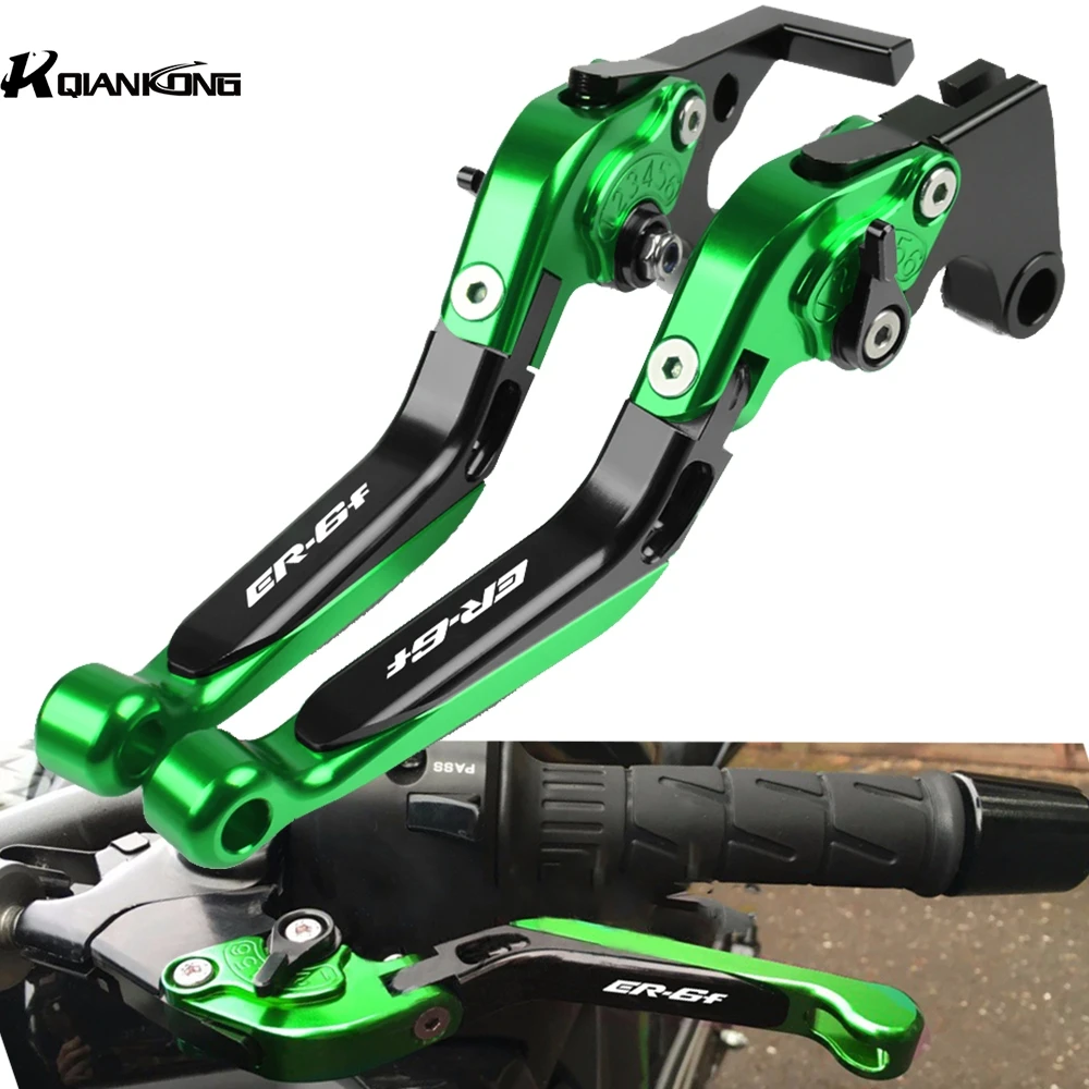 

Для Kawasaki ER6F ER-6F 2017 2018 2019 с логотипом ER6F мотоциклетный тормозной рычаг с ЧПУ Регулируемые Рычаги сцепления Рукоятка