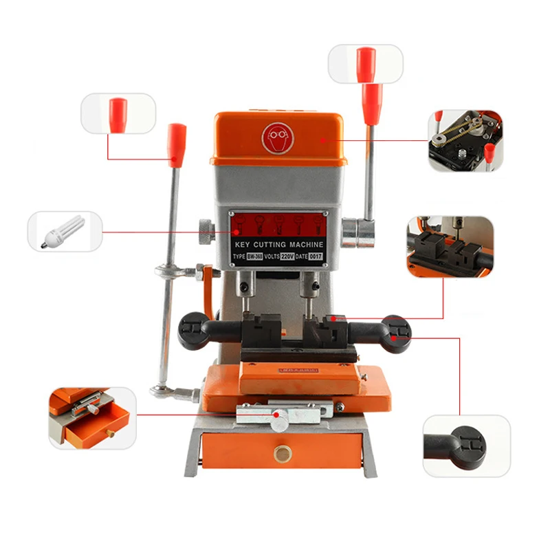 

150W 220V 110V Vertical Key Cutting Copy Machine For Car And House Keys Locksmith Supplier Manual Key Machine