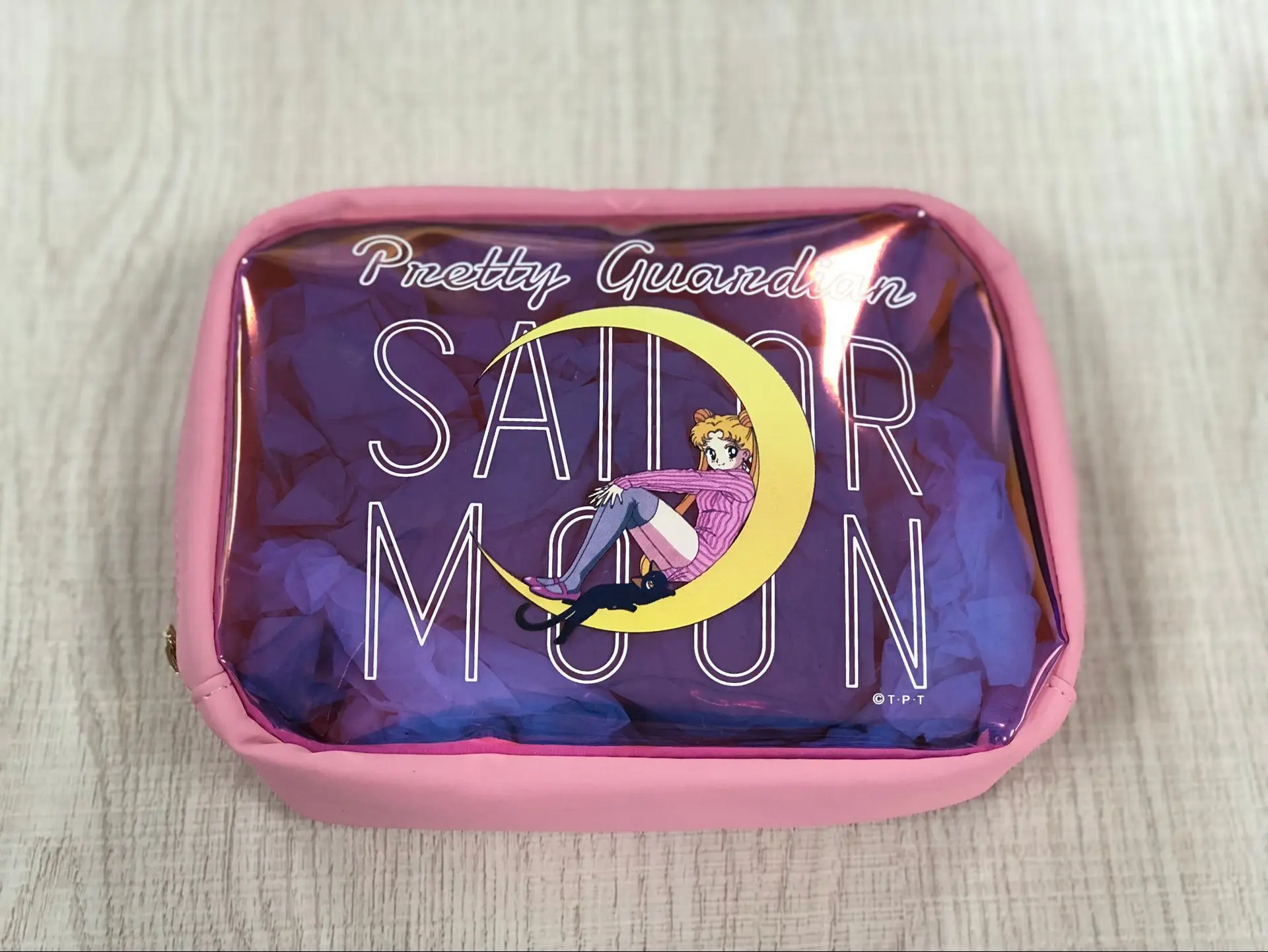 Sailor Moon Tsukino Usagi Косплей ПВХ прозрачная сумка на плечо косметический макияж сумки