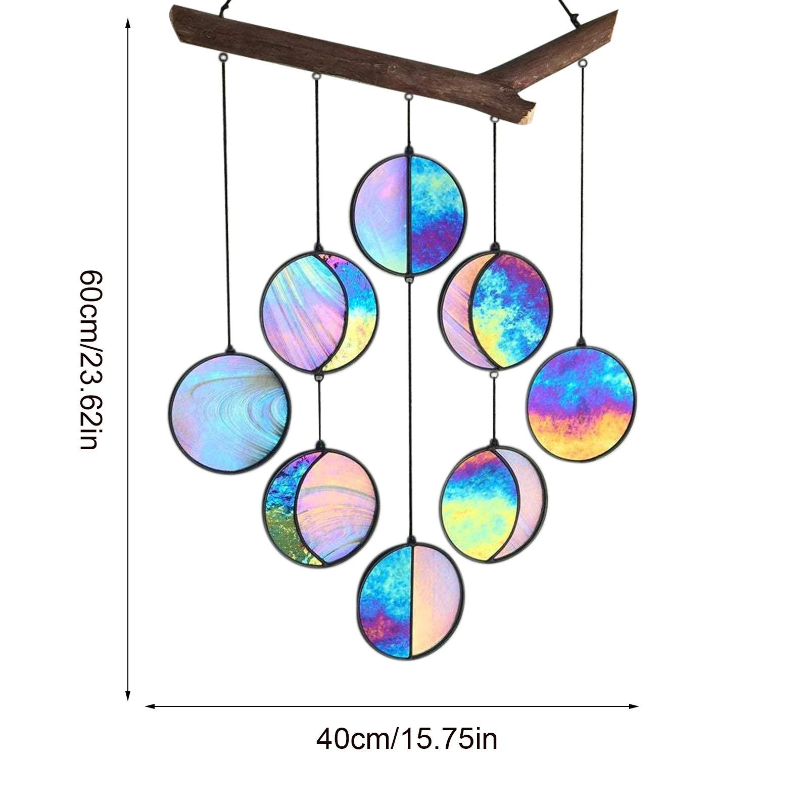 

Innovative Moon Phase Wall Decoration Indoor Moon Phase Glass Home Art Wall Hanging Ornament Moon Art Decoration