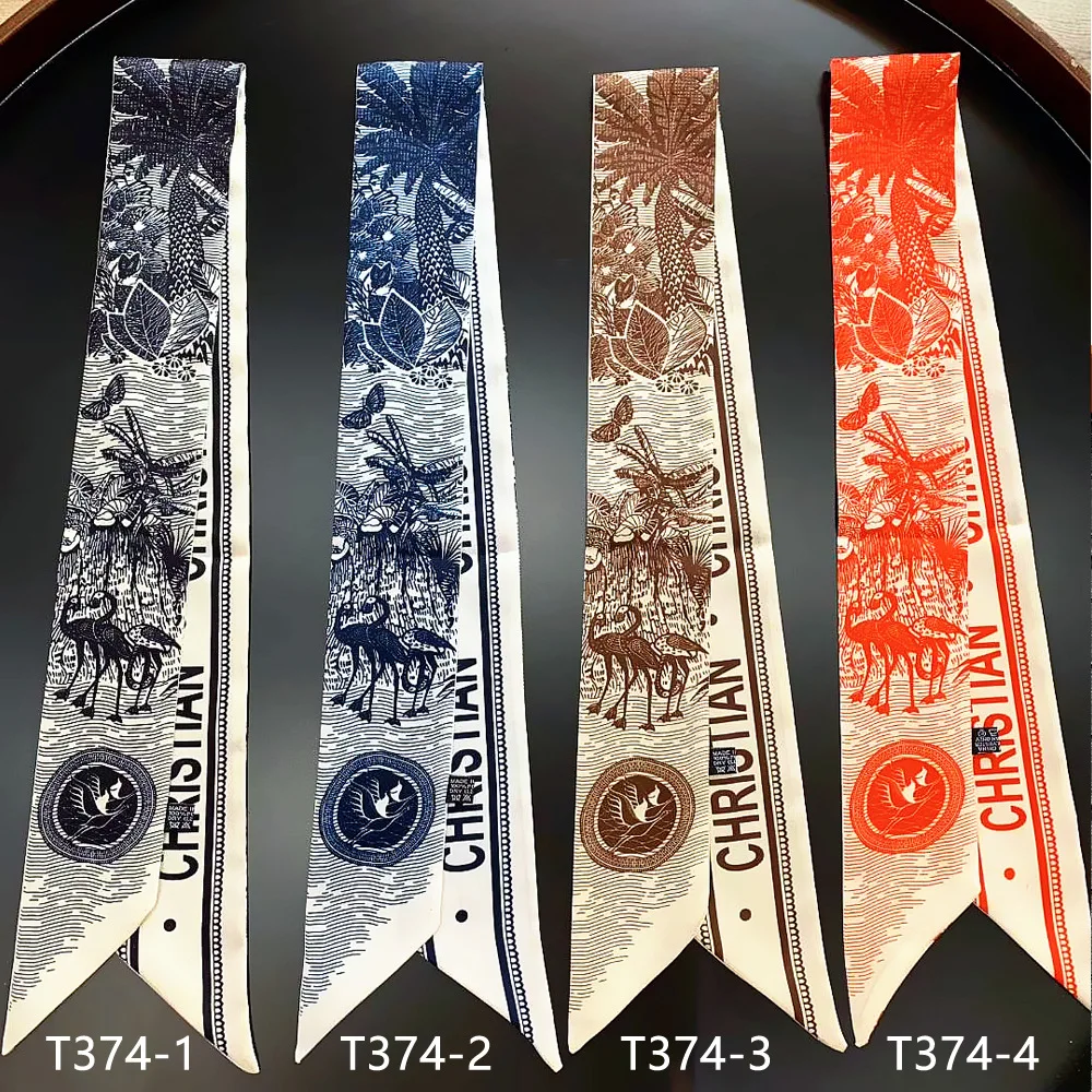 

Tropic Affair Luxury Brand Scarf Women Silk Scarf Bag Skinny Scarves Design Wrist Towel Foulard Neckerchief Headband L19323sgf