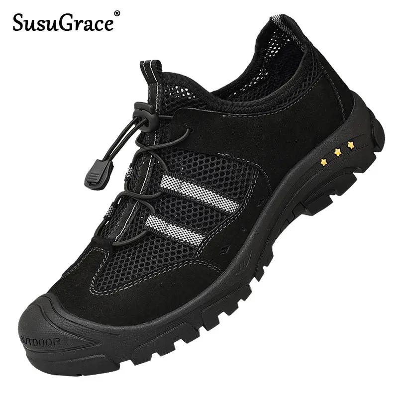 

Кроссовки SusuGrace мужские сетчатые, дышащие легкие, повседневная обувь на плоской подошве, весна-лето 2020