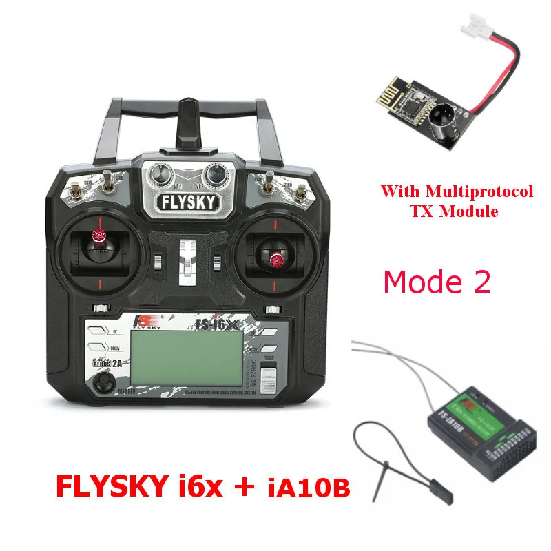 FLYSKY FS-i6X i6X 10CH 2,4 ГГц AFHDS 2A передатчика радиоуправляемой модели к компьютеру с X6B iA6B A8S приемник для RC Qaud небольшой гоночны - Цвет: M2 ia10B w TX Module