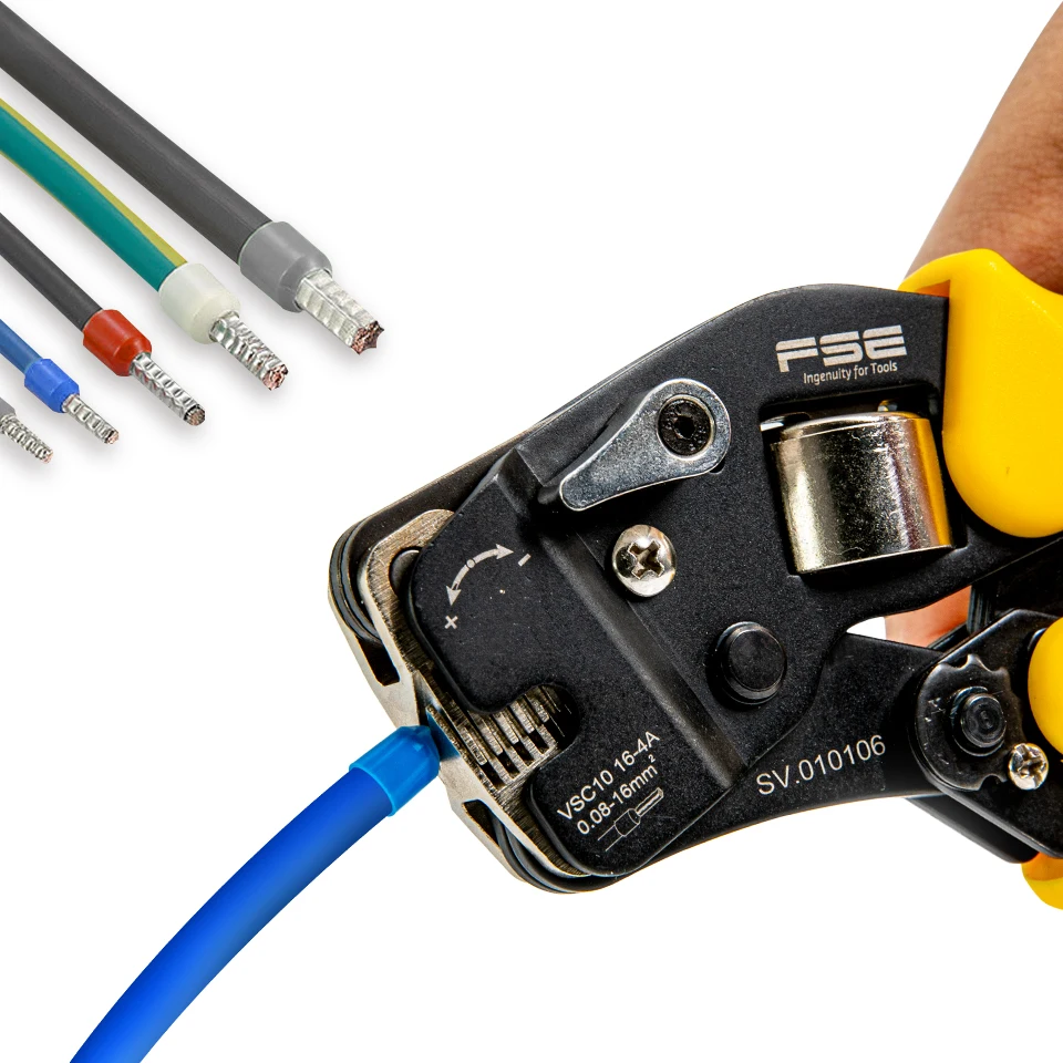 Плоскогубцы VSC10-16-4A 0 08-16 мм ^ 2 23-5AWG регулируемые точные для обжима труб клемм