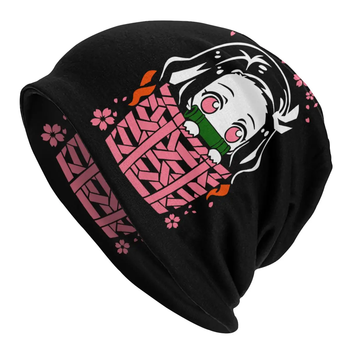 

Nezuko Demon Slayer Kimetsu No Yaiba Bonnet Hat Skullies Beanies Hats for Men Women Knitting Hats Warm Dual-use Unisex Caps