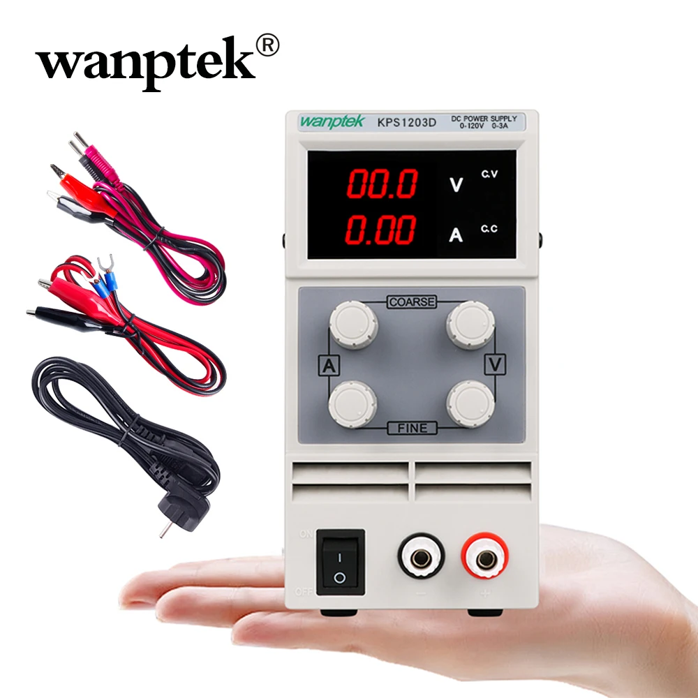 

Wanptek 120V 1A 2A 3A Switching Adjustable Power Supply Laboratory Precision Digital LED Display DC regulated Bench Source diy