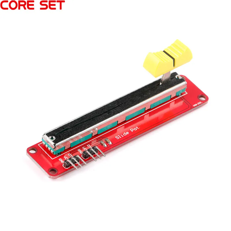 

Скользящий потенциометр 10K, Линейный модуль 3,3 В 5 В, двойной аналоговый выход для электронного блока Arduino AVR, регулируемое сопротивление, ори...