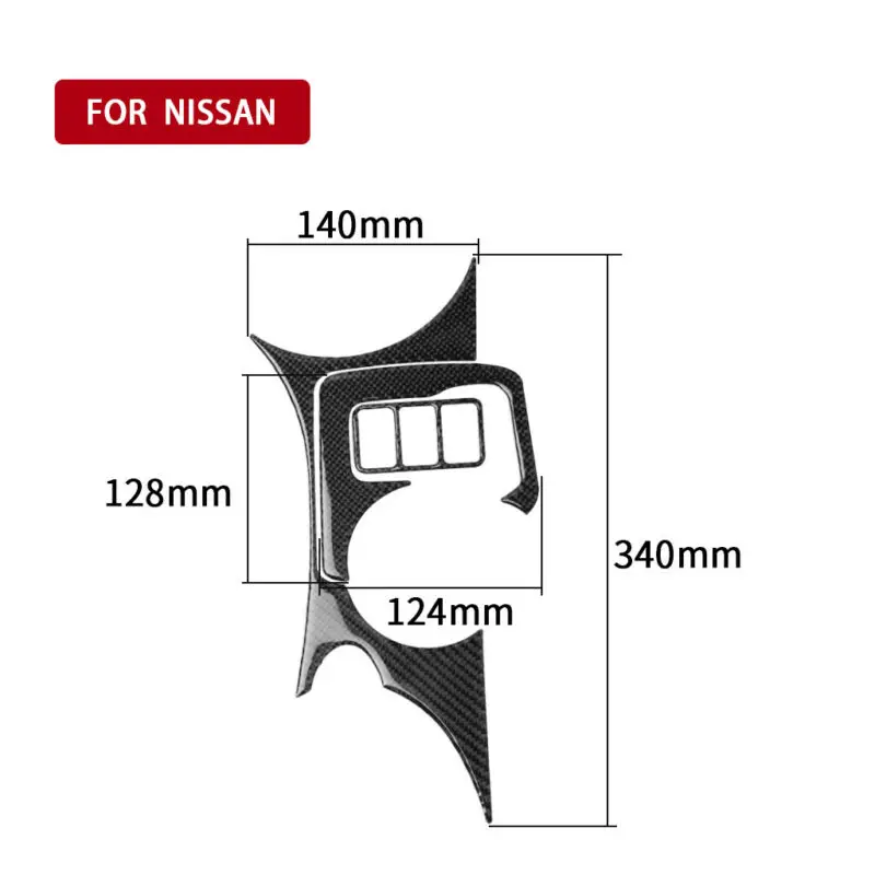 

Water-Proof Central Console Panel Trim Cover Carbon Fiber For Nissan 370Z 2009-2019