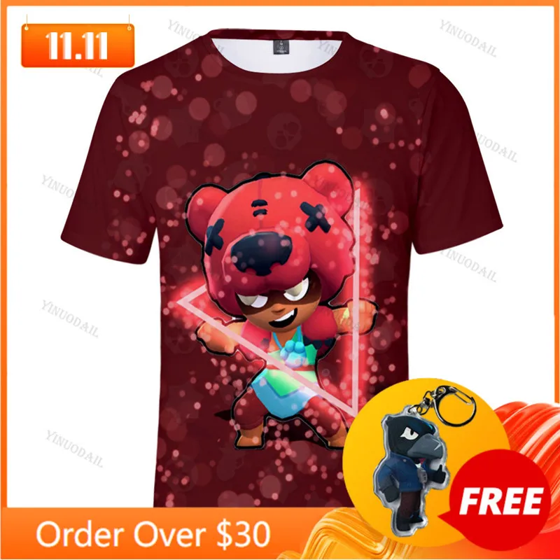 

Shoot Shark Leon Children's Wear Kids T-shirt Shooting Game 3d Shirts MAX Nita Boys Girls Tops T-shirts Teen Clothes
