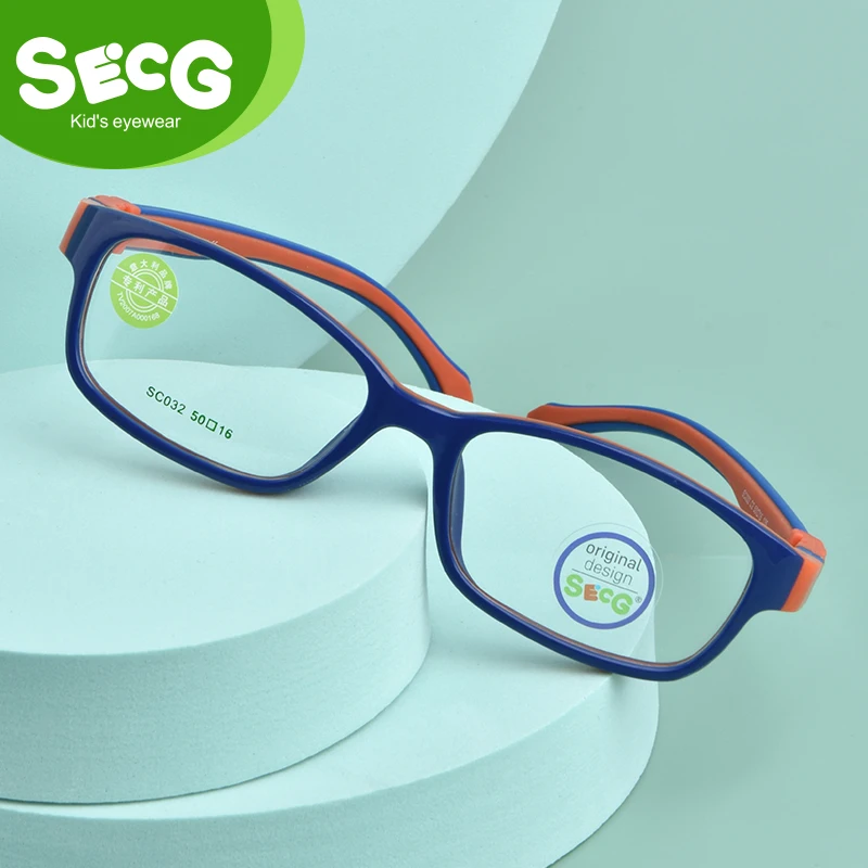 SECG Ultralight Flexible Soft Kids Frame Children Optical Spectacle Frame Glasses for Sight Eyeglass Lunettes De Vue Enfant