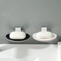 1 pcs wall mounted self adhesive soap sponge dish no drilling storage box rack shelf drain bathroom soap dishes for household