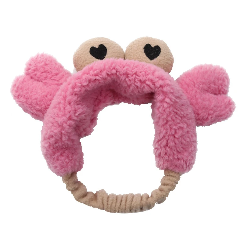 

Мягкая Плюшевая Милая повязка на голову краб, Зимняя Теплая эластичная повязка для волос, повязка для макияжа, повязка для волос, аксессуары...