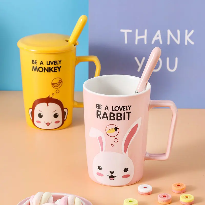 Чашка Женская Студенческая Корейская версия керамическая чашка с милым сердцем