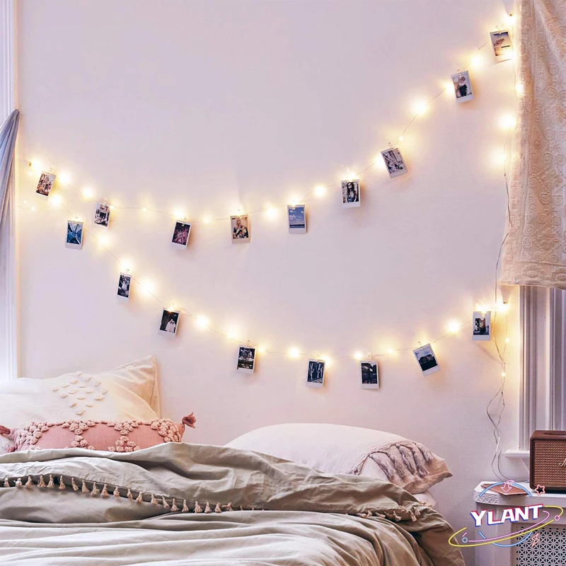 

5M 10M Photo Clip USB Festoon Led String Fairy Lights Garland New Year's Party Wedding Wall Christmas Decor for Home Room Lamp