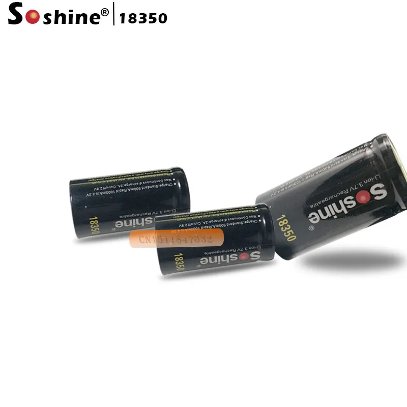 4PCS Soshine 18350 battery 1000mAh 3.7V Li-ion Rechargeable Battery with protective storage box | Электроника