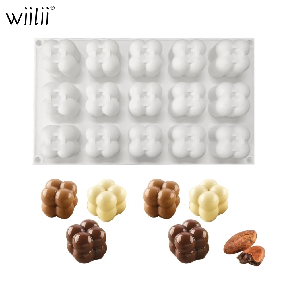 3D волшебный куб форма для пузырьков 15 ячеек десертная выпечки шоколада