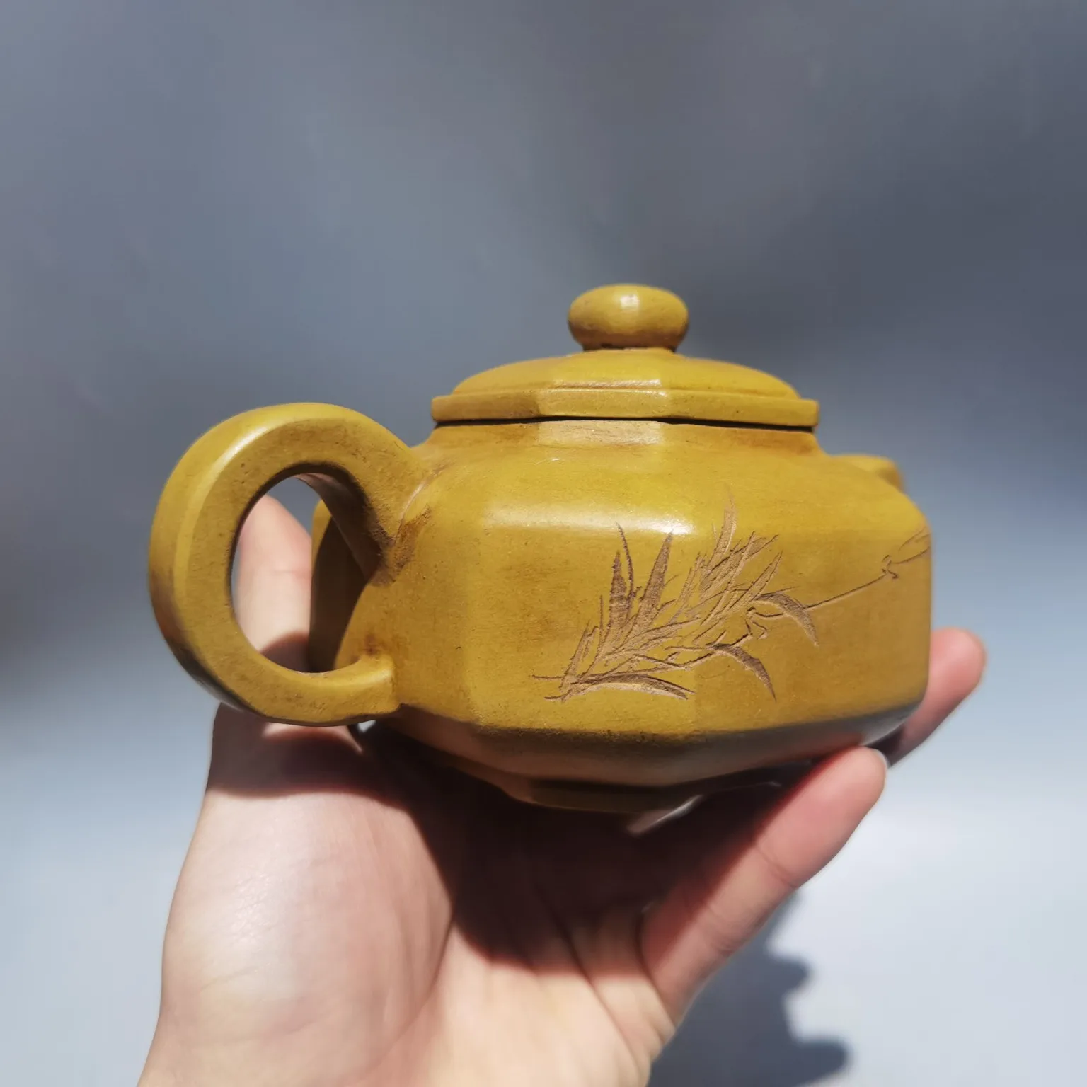 Фарфоровая посуда из исинской глины восьмиугольный чайник 7 дюймов ручной работы