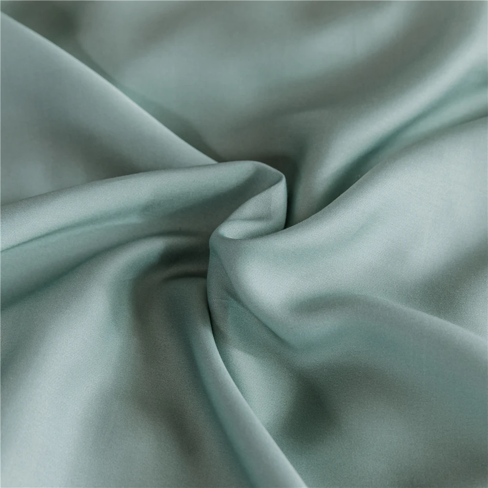 Goede Elegant Lichtblauw 4 Stuk Beddengoed Sets Tencel Lyocell Zijdezacht Kussensloop Dekbedovertrek Laken Delicate Hot Boren Orchidee