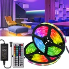 12 В постоянного тока, набор светильник ных лент 5050 60 светодисветодиодный sm RGB RGBW RGBWW, белая, Голубая светодиодная лампа с источником питания