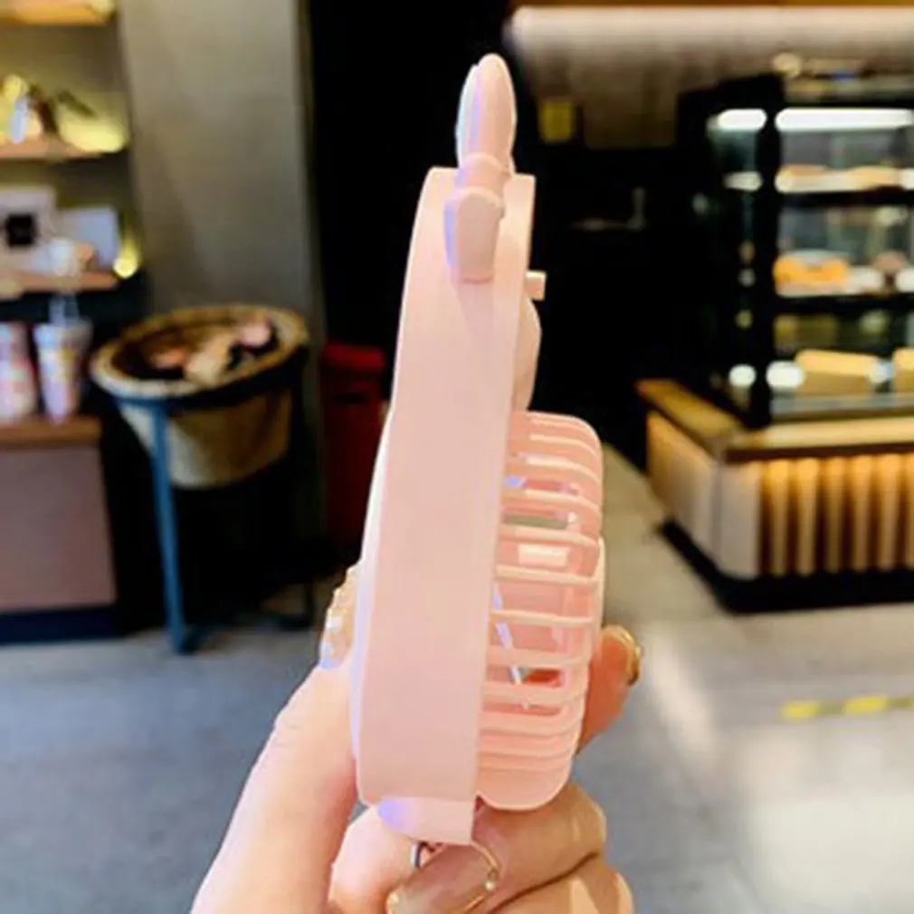 

Luxury Mini- Hold Pocket Fans Backpack Keychain Usb Charge Outdoors Fans Keyring Small Fan Key Chains For Wome Kids Great Gift