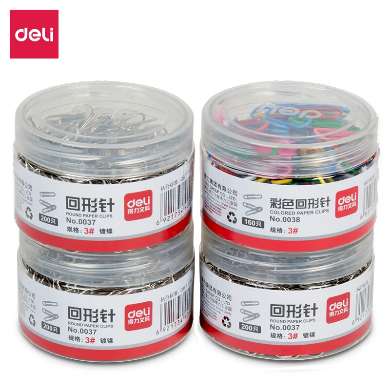 

Набор никелированных зажимов для бумаги Deli, серебристые зажимы для бумаги 29 мм, 600 шт. + Цветные Зажимы для бумаги 29 мм, 160 шт., офисные принадле...