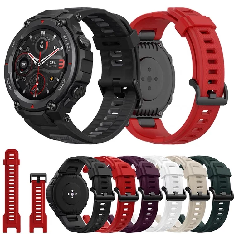 

For Huami Amazfit T-Rex Adjustable Strap Replacement Sport Strap Bracelet For Xiaomi Amazfit T-Rex Pro Watch Silicone Strap