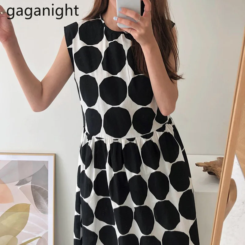 Женское винтажное платье-макси в горошек Gaganight праздничное модное