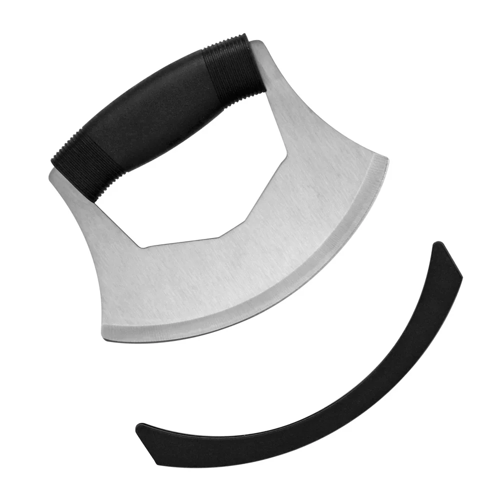 Нержавеющая сталь Mezzaluna резак для трав с одним лезвием ванили нарезания кожуры