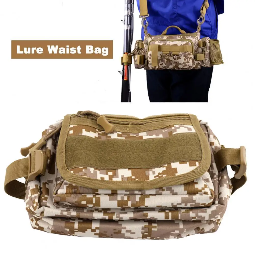 

Practical Canvas Four-layer Crossbody Bag Fishing Backpack for Angling