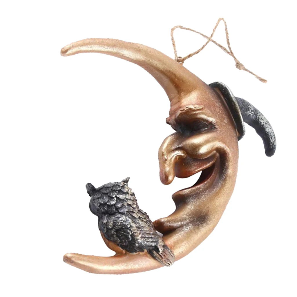 Hanging Resin Terror Moon Skull and1:1Realistic Replica Human | Дом и сад