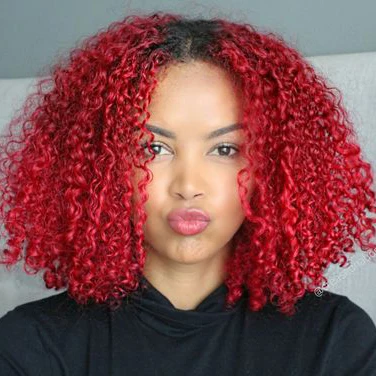 T1B Red Pinshair, 3 бразильские Цветные Красные пряди волос, афро кудрявые бордовые пряди, человеческие волосы для наращивания, не Реми волосы для плетения - Цвет волос: T1B Red