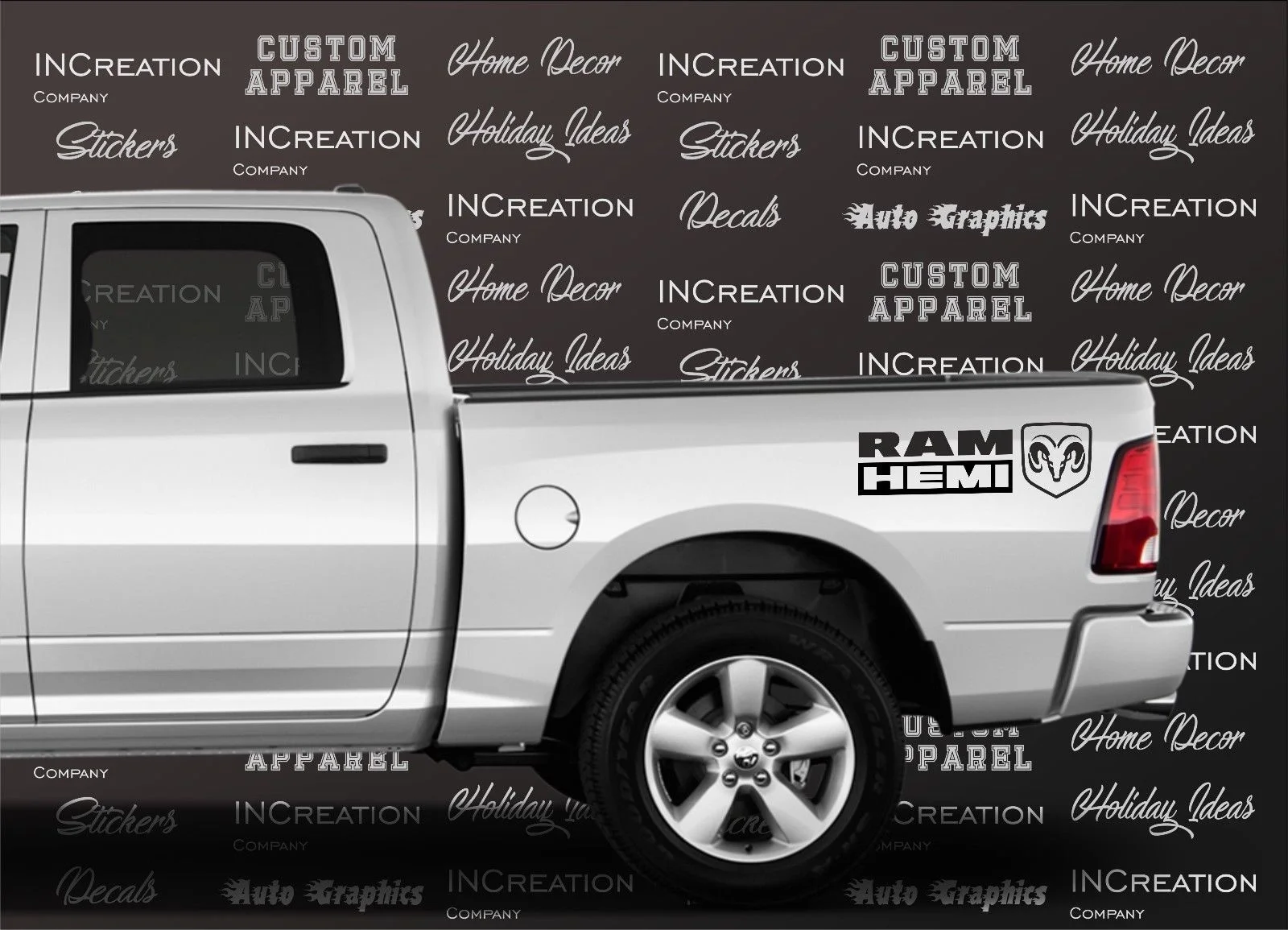 

Для 2 шт. виниловых наклеек Dodge Ram xVinyl, логотип задней боковой кровати, Mopar 5,7 литра RT