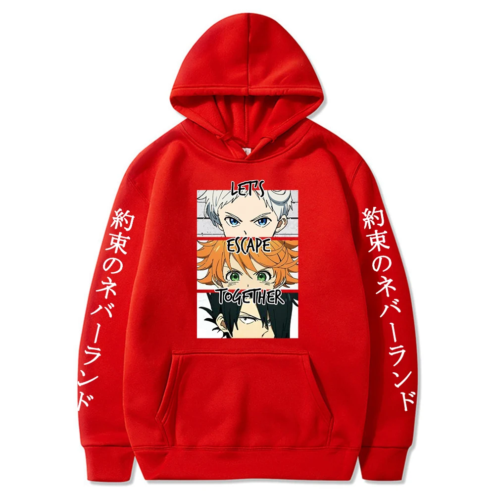 Толстовка с японским аниме обещание Неверленда уличная одежда принтом Эммы