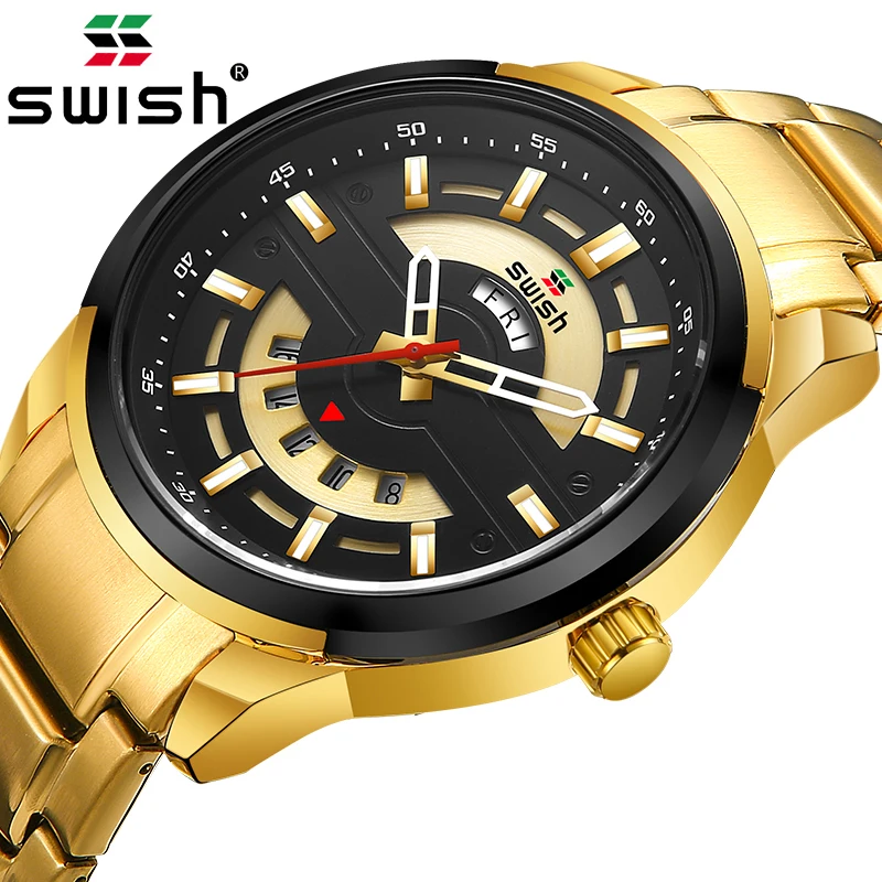 SWISH 2020 часы мужские спортивные кварцевые модные из нержавеющей стали Топ бренд