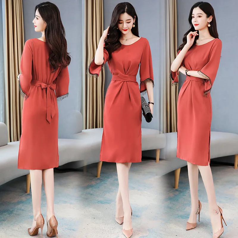 Женское летнее платье новинка 2020 элегантное вечернее офисные женские прямые